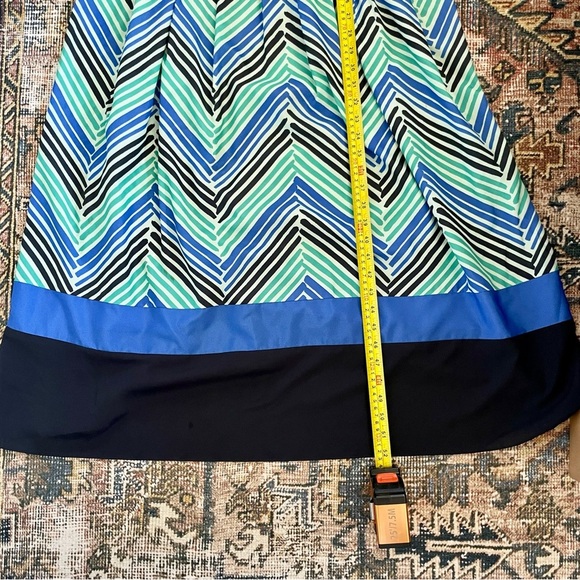 Blue and Gray Chevron Halter Maxi Sundress - Picture 8 of 8